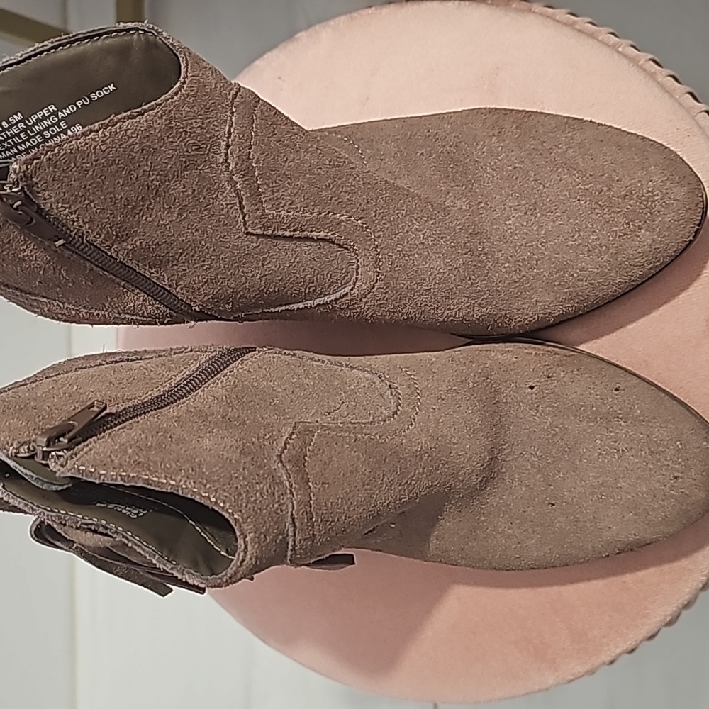 STEVE MADDEN Cian Suede Fringe Ankle Boots 8.5